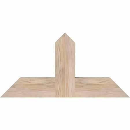 Ekena Millwork Portland Smooth Timber Gable Bracket, Douglas Fir, 36"W x 18"H x 3 1/2"D x 5 1/2"F, 12/12 Pitch GBW036X18X0406POR00SDF